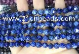 CLJ630 15 inches 8mm faceted nuggets sesame jasper beads