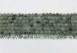 CLJ640 15.5 inches 6mm faceted round sesame jasper beads wholesale