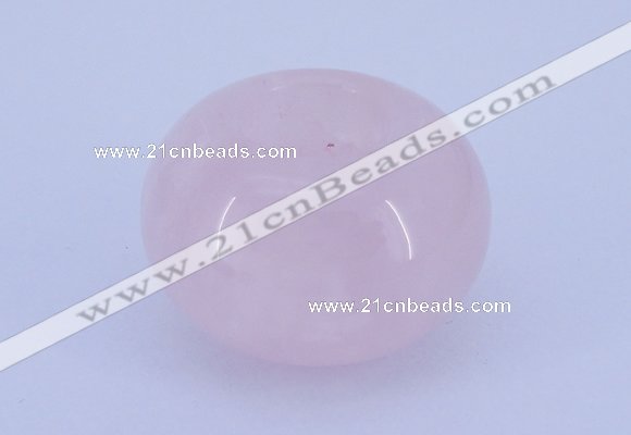 CLO01 19*30mm rondelle loose rose quartz gemstone beads wholesale