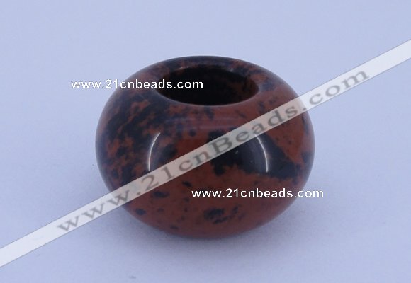 CLO07 19*30mm rondelle loose mahogany obsidian gemstone beads wholesale