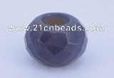 CLO10 19*30mm faceted rondelle loose grey agate gemstone beads wholesale