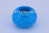 CLO14 19*30mm faceted rondelle loose turquoise gemstone beads wholesale