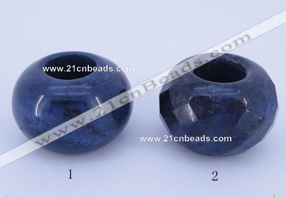 CLO17 19*30mm rondelle loose blue dumortierite gemstone beads wholesale