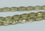 CLQ11 15.5 inches 8*12mm faceted rice natural lemon quartz beads