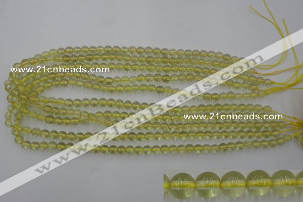 CLQ151 15.5 inches 6mm round natural lemon quartz beads wholesale