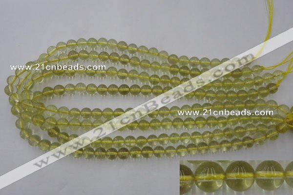 CLQ152 15.5 inches 8mm round natural lemon quartz beads wholesale