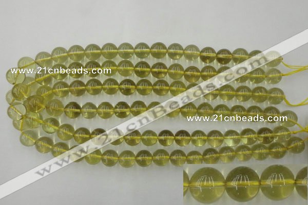 CLQ154 15.5 inches 12mm round natural lemon quartz beads wholesale