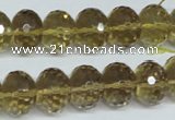 CLQ16 15.5 inches 10*14mm faceted rondelle natural lemon quartz beads