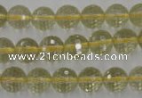 CLQ163 15.5 inches 10mm faceted round natural lemon quartz beads