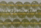 CLQ164 15.5 inches 12mm faceted round natural lemon quartz beads