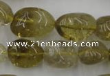 CLQ170 15.5 inches 12*16mm – 14*22mm nuggets natural lemon quartz beads