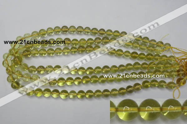 CLQ201 15.5 inches 6mm round natural lemon quartz beads wholesale