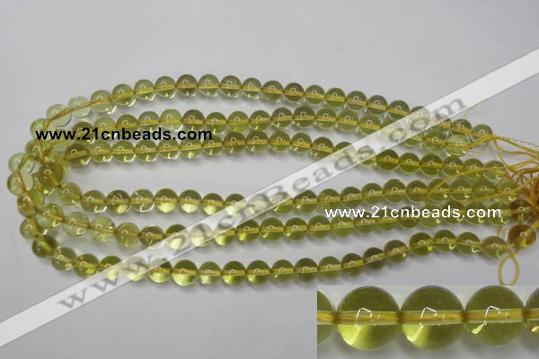 CLQ202 15.5 inches 8mm round natural lemon quartz beads wholesale