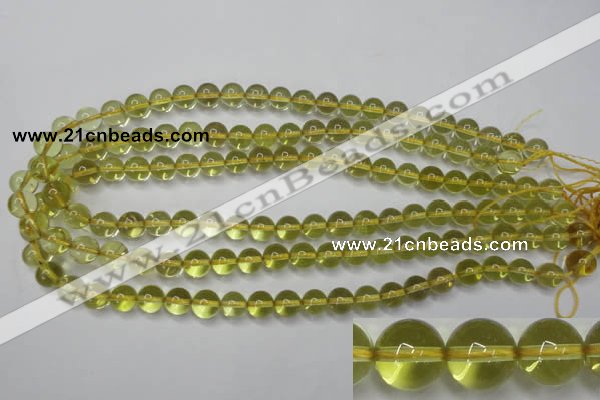 CLQ203 15.5 inches 10mm round natural lemon quartz beads wholesale