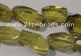 CLQ256 15.5 inches 15*18mm faceted nuggets natural lemon quartz beads