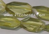 CLQ260 15.5 inches 15*18mm – 20*32mm faceted freeform lemon quartz beads