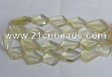 CLQ265 15.5 inches 20*25mm - 30*35mm faceted freeform lemon quartz beads