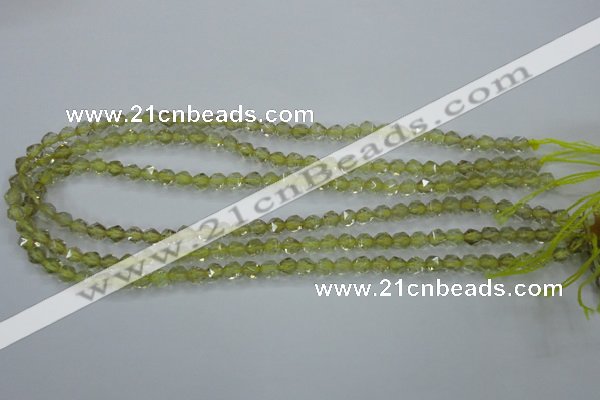 CLQ301 15.5 inches 6mm faceted nuggets lemon quartz beads