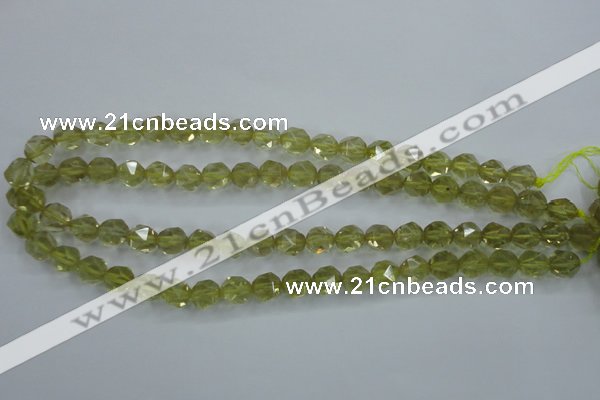 CLQ302 15.5 inches 8mm faceted nuggets lemon quartz beads