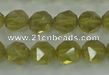 CLQ304 15.5 inches 12mm faceted nuggets lemon quartz beads