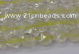 CLQ312 15.5 inches 8mm faceted nuggets lemon quartz beads