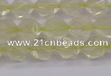 CLQ313 15.5 inches 10mm faceted nuggets lemon quartz beads