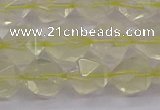 CLQ314 15.5 inches 12mm faceted nuggets lemon quartz beads