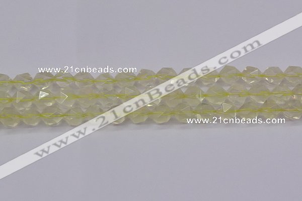 CLQ314 15.5 inches 12mm faceted nuggets lemon quartz beads