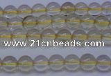 CLQ350 15 inches 4mm round natural lemon quartz beads wholesale