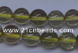 CLQ352 15 inches 8mm round natural lemon quartz beads wholesale