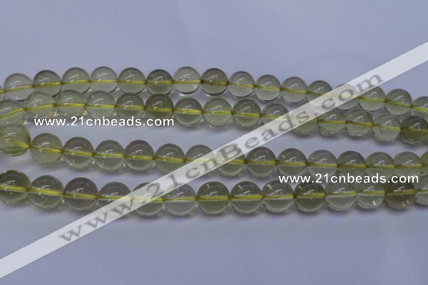 CLQ353 15 inches 10mm round natural lemon quartz beads wholesale