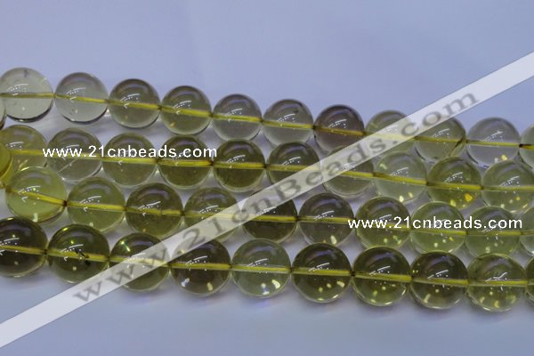 CLQ356 15 inches 16mm round natural lemon quartz beads wholesale