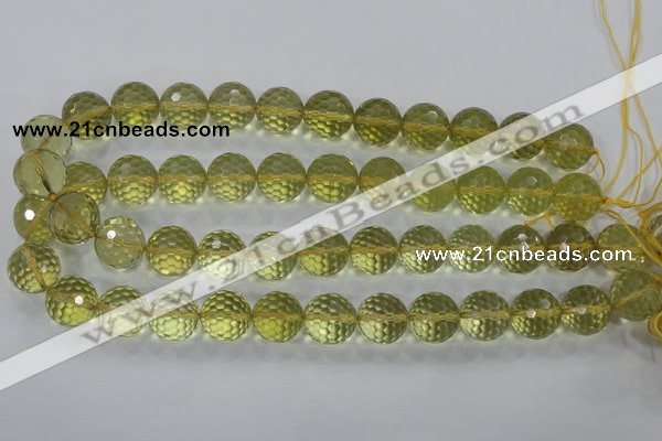 CLQ56 15.5 inches 8mm faceted round natural lemon quartz beads