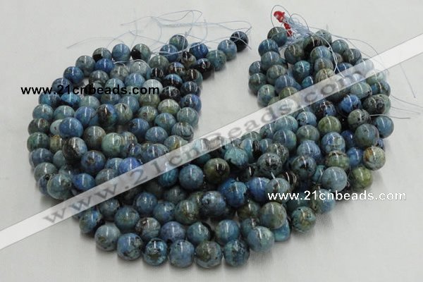 CLR05 16 inches 14mm round larimar gemstone beads wholesale