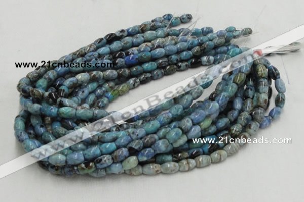 CLR07 16 inches 8*12mm rice larimar gemstone beads wholesale