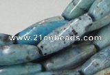 CLR08 16 inches 10*30mm rice larimar gemstone beads wholesale