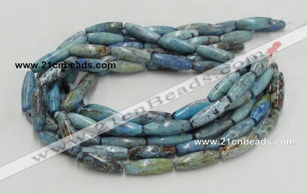 CLR08 16 inches 10*30mm rice larimar gemstone beads wholesale