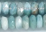 CLR112 15.5 inches 4*7mm faceted rondelle natural larimar beads