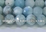 CLR118 15.5 inches 5.5mm faceted round larimar gemstone beads