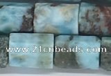 CLR123 15.5 inches 8*12mm faceted tube larimar gemstone beads