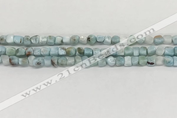 CLR133 15.5 inches 4*6mm - 5*8mm chips natural larimar gemstone beads