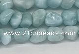 CLR134 15.5 inches 3*4mm - 4*6mm chips natural larimar gemstone beads