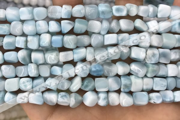 CLR142 15.5 inches 5*6mm - 6*8mm nuggets natural larimar beads