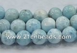 CLR17 15.5 inches 10mm round grade A natural larimar gemstone beads