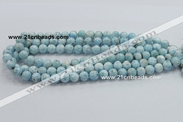 CLR17 15.5 inches 10mm round grade A natural larimar gemstone beads