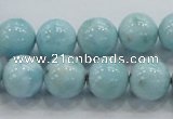 CLR18 15.5 inches 12mm round grade A natural larimar gemstone beads