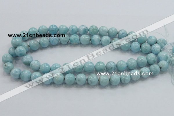 CLR18 15.5 inches 12mm round grade A natural larimar gemstone beads