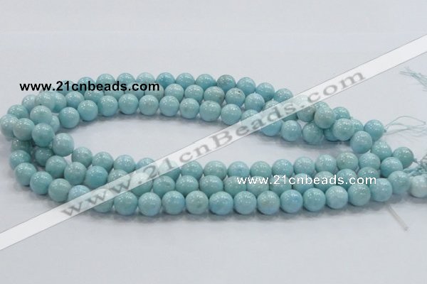 CLR19 15.5 inches 10mm round grade AA natural larimar gemstone beads