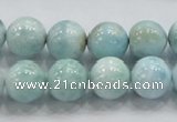 CLR20 15.5 inches 12mm round grade AA natural larimar gemstone beads