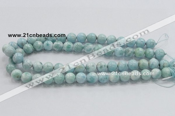 CLR20 15.5 inches 12mm round grade AA natural larimar gemstone beads